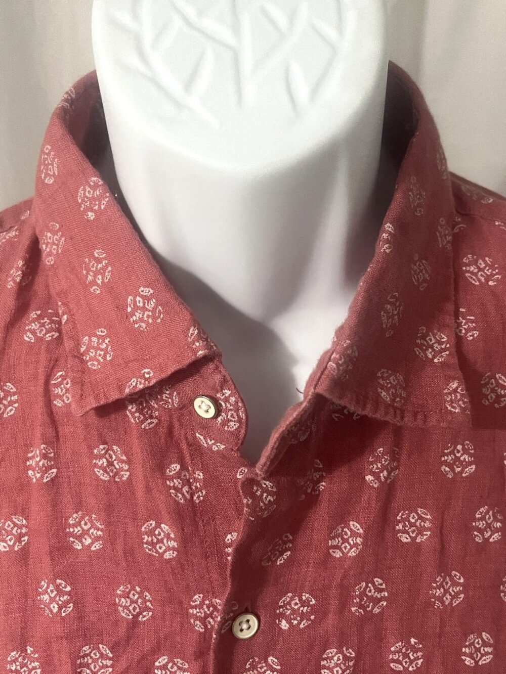 👔 Peter Millar Men’s Salmon Red 100% Linen Shirt XXL Mint EUC 🔥